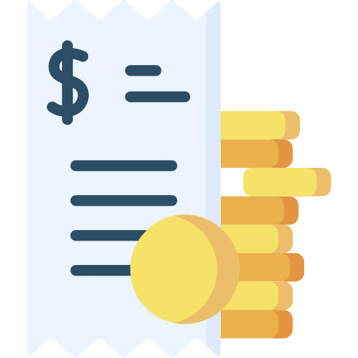 Receipt payment ticket receipt icon