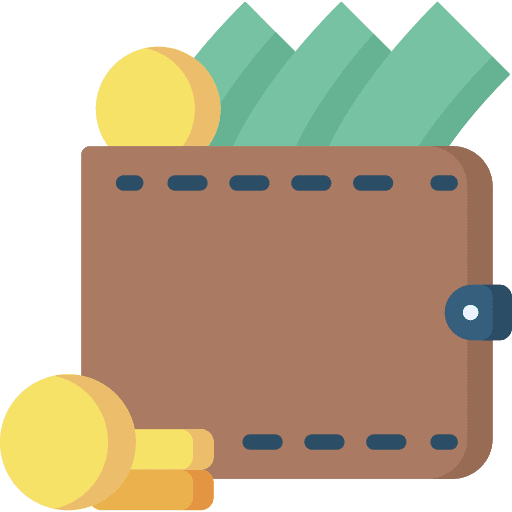 Wallet money rich billfold icon