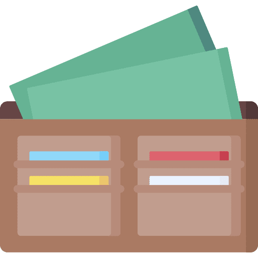 Wallet rich holder wallet icon