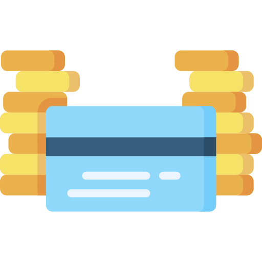 Credit card money debit card cash icon