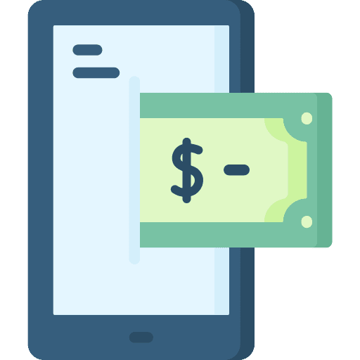 Online money banknote online money business and finance icon