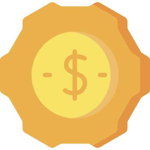 Settings bank investment money icon