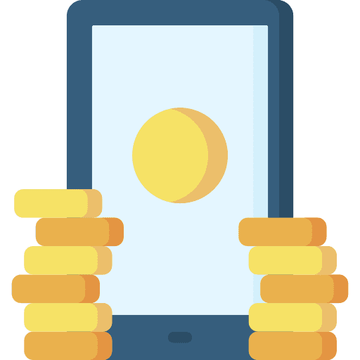Smartphone payment method investment smartphone icon