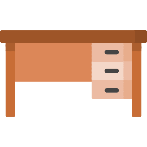 Desk chair teacher desk teacher icon