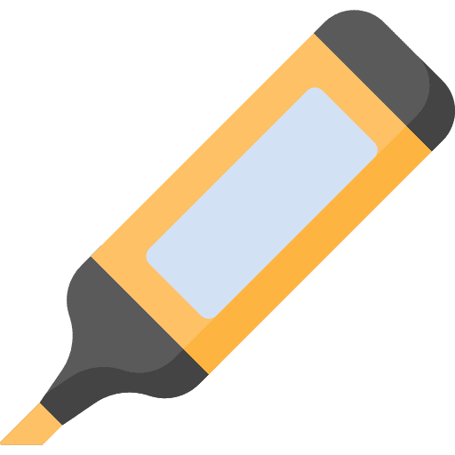 Highlighter writing pen education icon
