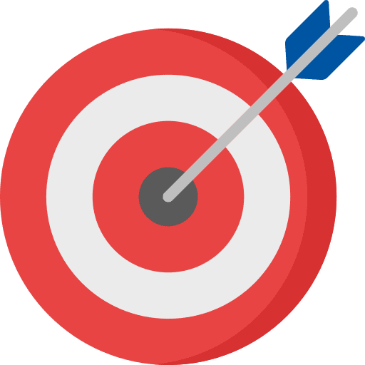 Target mission accomplishment process icon