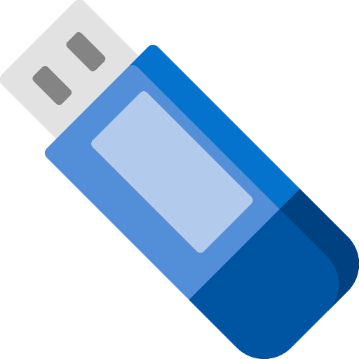 Usb pendrive file storage technology icon