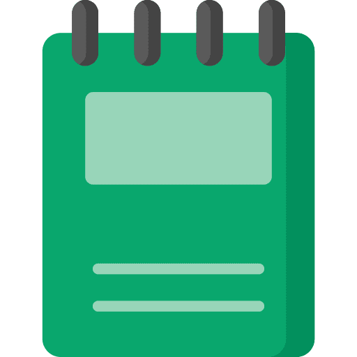 Notebook pencil plan lecture icon