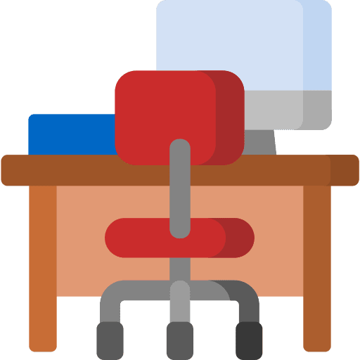 Workplace office desk education workplace icon