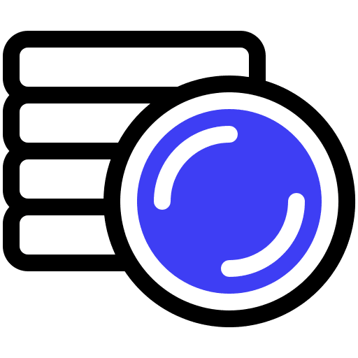 Coins currency stack coin icon