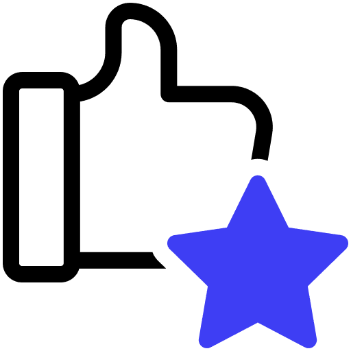 Thumbs up hand gesture like icon