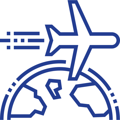 Airplane tour communications international icon