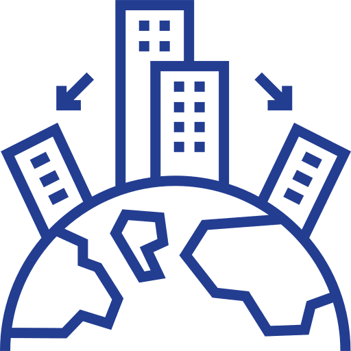 Branch international establishment center icon