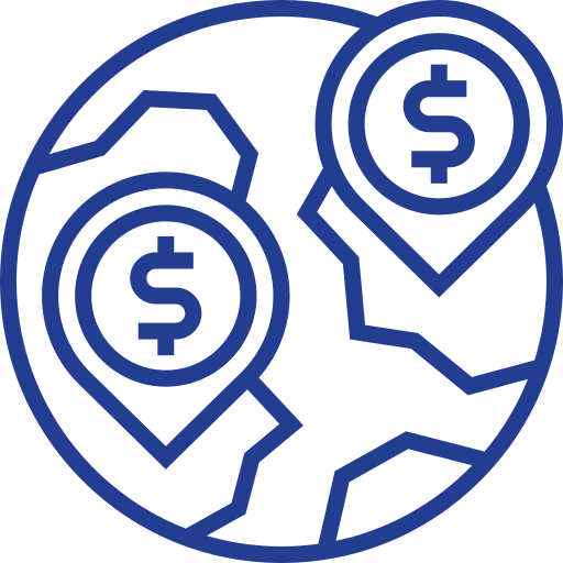 Business region earth global economy icon