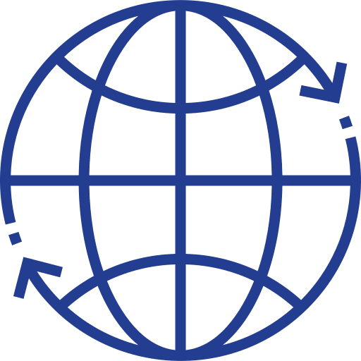Directions circular arrows global distribution earth globe icon