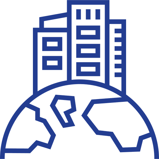 Headquarter world headquarter global icon