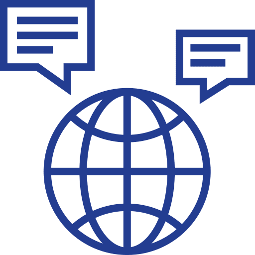 Forum online community ui earth grid icon