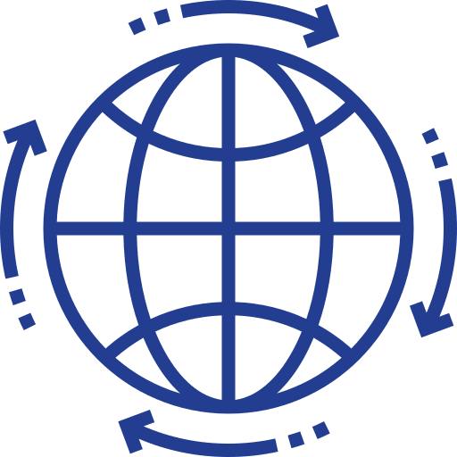 Global distribution world business and finance earth globe icon