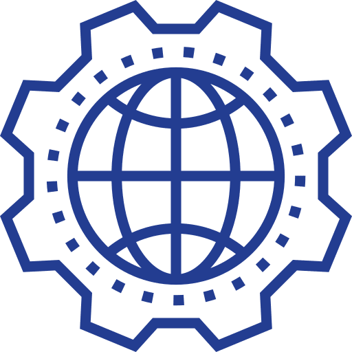 International world grid international gear icon