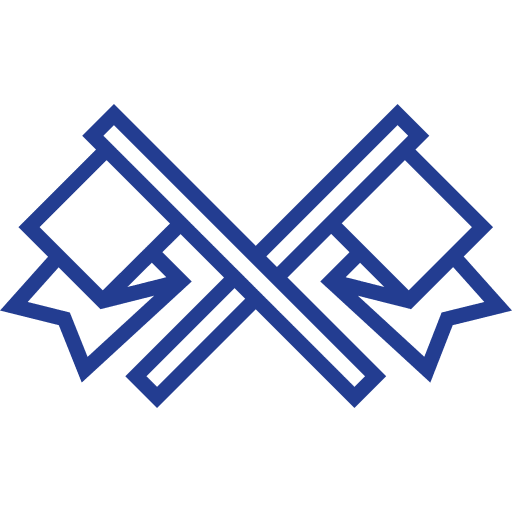 United crossing signaling symbol icon