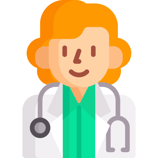 Doctor woman user avatar icon