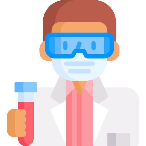 Lab technician laboratory person professions and jobs icon