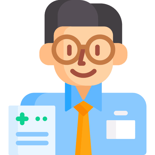 Medical staff male hospital officer icon