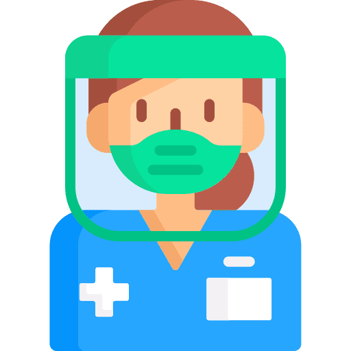 Nurse doctor avatar shield icon