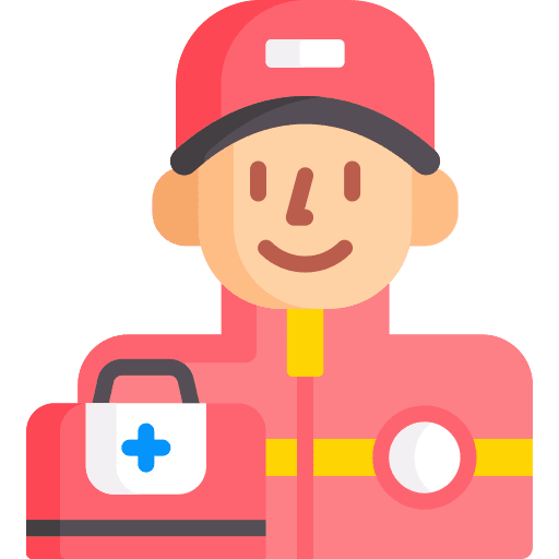 Staff professions and jobs paramedic occupation icon