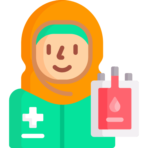 Blood transfusion healthcare and medical job blood donation icon