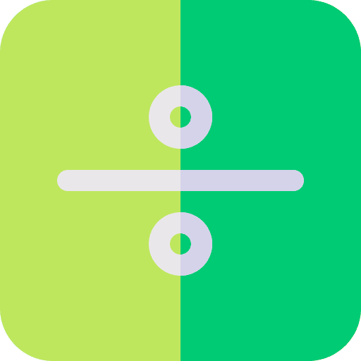 Division signs maths calculator icon