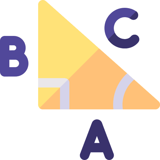 Pythagoras maths mathematics right triangle icon