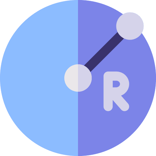 Radius circle shape mathematics icon