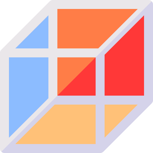 Cube geometry 3d geometric icon