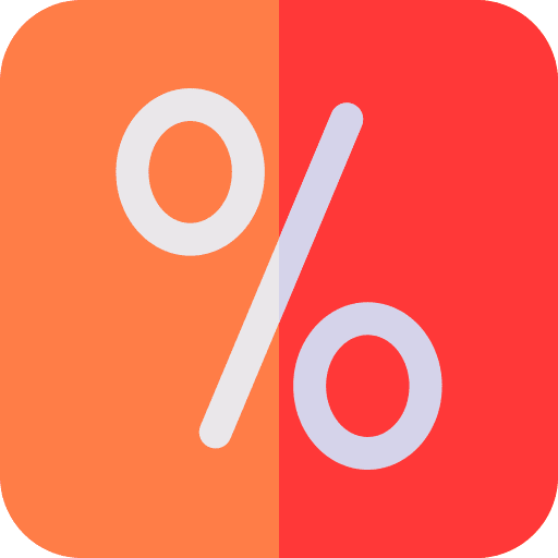 Percentage mathematics button signs icon