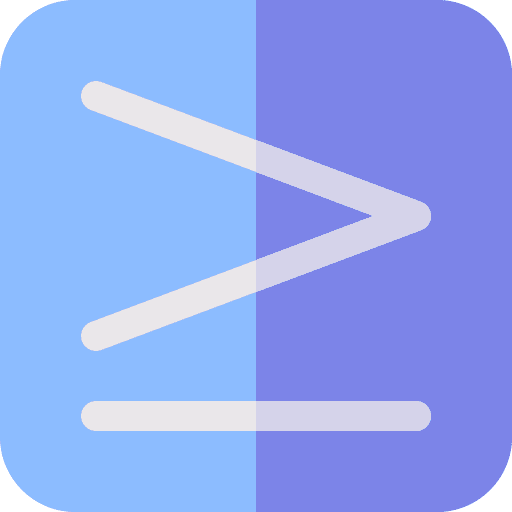 Is greater than or equal to sign equal or greater operations icon