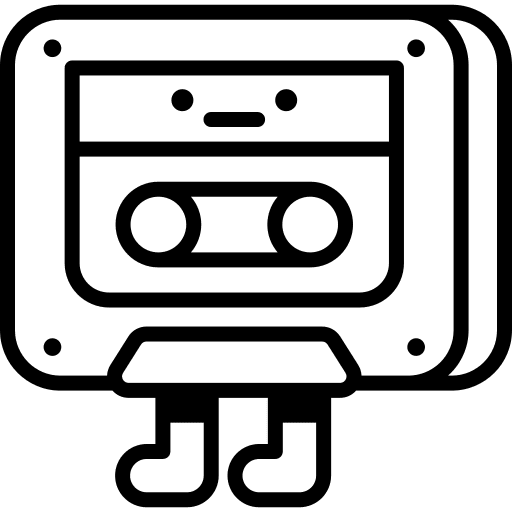 Cassette radio cassette music and multimedia icon