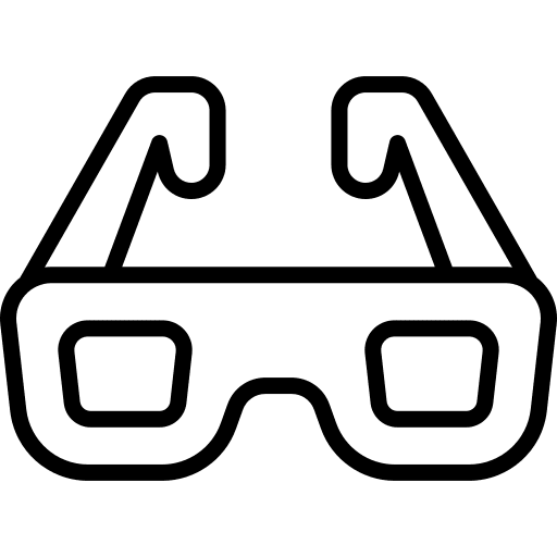 3d glasses movie film cinema icon