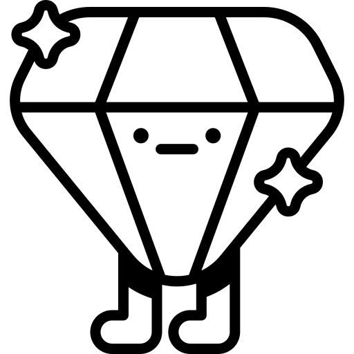 Diamond fashion precious stone smileys icon