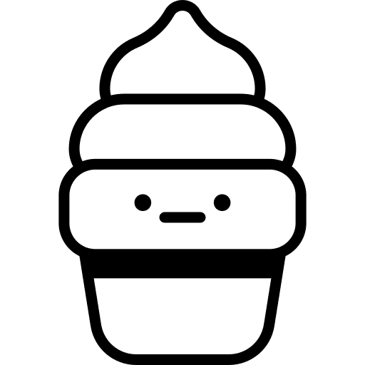 Ice cream cone food and restaurant ice cream cone smileys icon