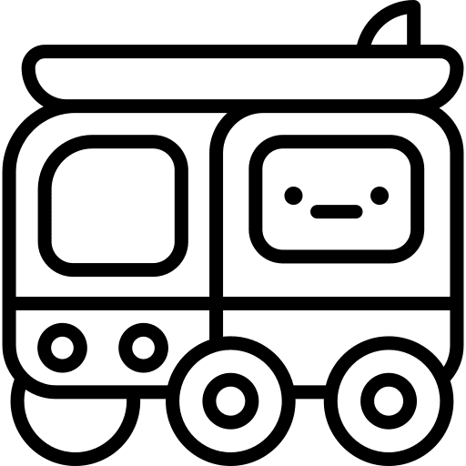 Camper van camper van minivan vehicle icon