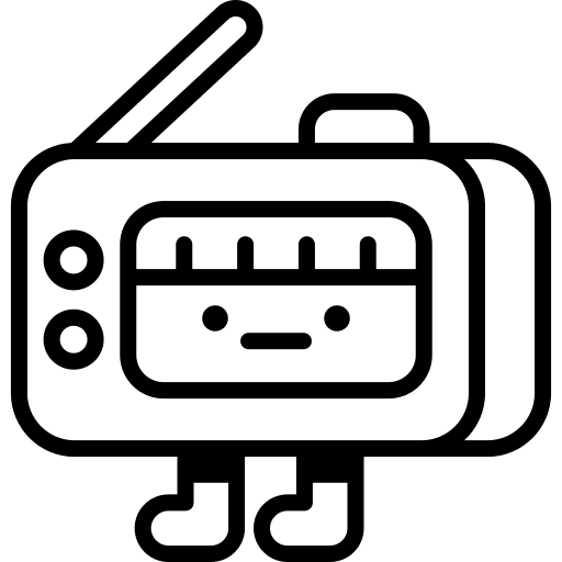 Radio transistor news communications icon