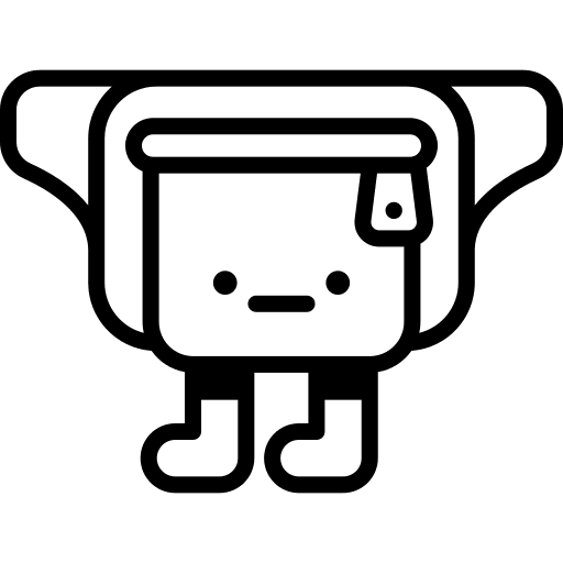 Waist pack accessory camping waist pack icon