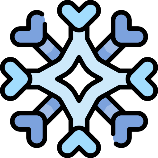 Snowflake cold christmas snow icon