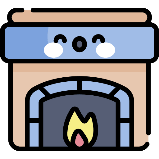 Fireplace living room fireplace furniture and household icon