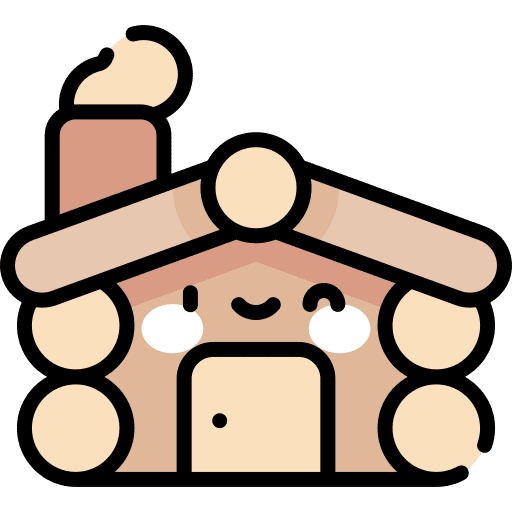 Wooden house home wood house buildings icon
