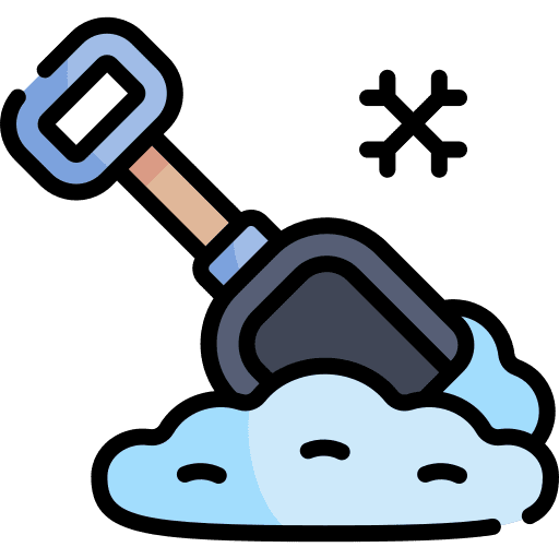 Shovel winter equipment snow icon