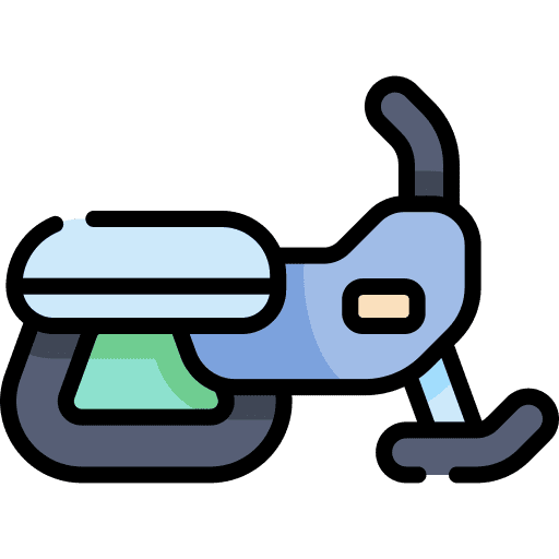 Snowmobile winter sled transport icon