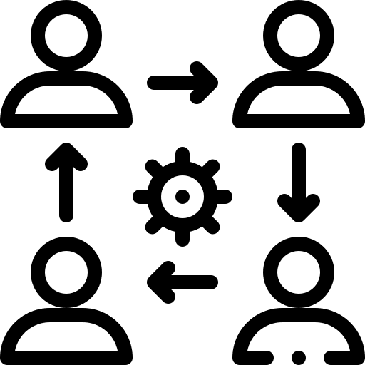 Interpersonal engage network human resources icon