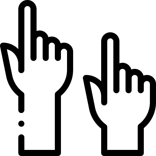 Raise hand school hands and gestures class icon